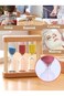SYOSI Wooden Sand Hourglass Timer Wood Frame Hourglass Sandglass Sand Clock Timer 1+3+5 Minute Mini