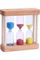 SYOSI Wooden Sand Hourglass Timer Wood Frame Hourglass Sandglass Sand Clock Timer 1+3+5 Minute Mini