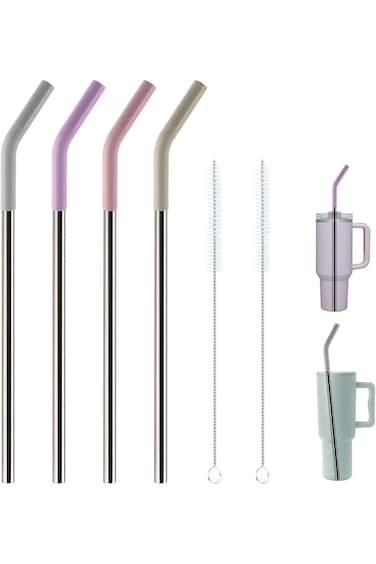 Replacement Straws for 40oz Tumblers,Metal Straws Reusable for Stanley 40oz Cup, 40 oz Tumbler Stra