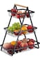 OctStory 3-Layer storage rack, Fruit Storage rack, Vegetable Rack, Bread Display Stand for Kitchen,