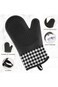 Lonimia 2PCS Oven Mitts, Anti Slip Silicone Oven Gloves, Kitchen Gloves, Heat Resistant Microwave O