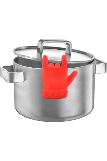 حامل ملاعق الطبخ اليدوية من ALMEKAQUZ، حامل غطاء الوعاء، مسند ملاعق المطبخ، سيليكون رائع للمطبخ