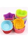 Erweicet 24Pcs Silicone 7cm Baking Cup Muffin Cup Thickened Silicone Cake Mold Color Puff Jelly Mol