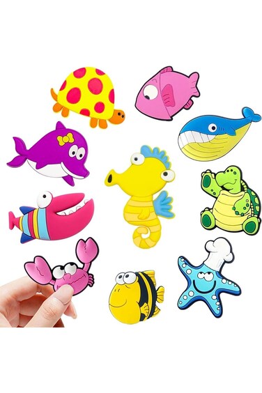 Joyzzz Refrigerator Magnets, 10 Pcs Soft Rubber Refrigerator Magnets for Toddlers, Fridge Magnets f