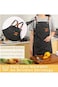 Oasisgalore Black Cotton Canvas Chef Apron for Men Women with Pockets, Cross Back Apron for Kitchen
