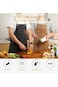 Oasisgalore Black Cotton Canvas Chef Apron for Men Women with Pockets, Cross Back Apron for Kitchen
