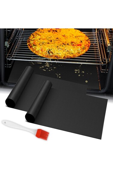 Beynant Oven Liners for Bottom of Oven, 2 Pack Resuable Large Thick Heavy Duty Teflon Oven Mat Set,