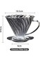 EqiEch V60 Glass Coffee Dripper - Reusable Pour Over Filter for Slow Brewing at Home - Fits All Cup