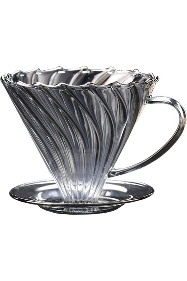 EqiEch V60 Glass Coffee Dripper - Reusable Pour Over Filter for Slow Brewing at Home - Fits All Cup