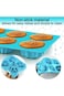 DELFINO Mini Bundt Cake Silicone Pan, Fluted Tube Cake Pans European Grade Non-Stick Fancy Molds fo