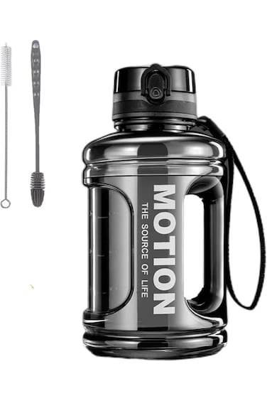 JOZUTTOW Sports Water Bottles 2.5L, Half Gallon One Click Open Water Jug with Straw, BPA Free and L