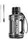 JOZUTTOW Sports Water Bottles 2.5L, Half Gallon One Click Open Water Jug with Straw, BPA Free and L