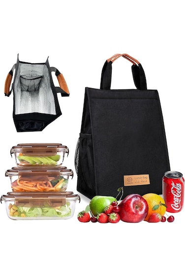 Adando Ultra Durable Lunch Bag: 600D Oxford Insulated Lunch Bag for Adults Kids - Big Capacity Leak
