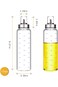 Winsilt Olive Oil Dispenser Bottle, 2 PCS 500ml Large Capacity Glass Oil Dispenser with Degree Scal