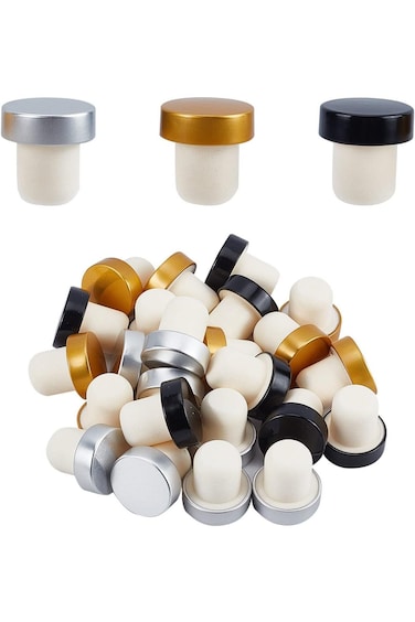 MAKINGTEC 24 قطعة من سدادات زجاجات النبيذ البديلة، سدادات على شكل حرف T، سدادات قابلة لإعادة الاستخدام