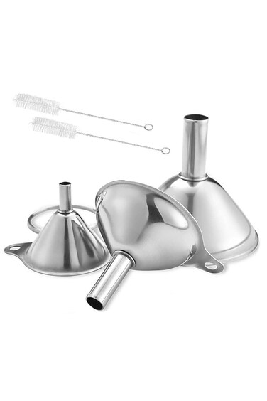 Stainless Steel Funnels,Premium Funnel Stainless Steel,kitchen funnel set,Hip Flask Funnel,Small Me