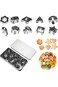 Duomama 30-Piece Geometric Shapes Cookie Cutter Set - Stainless Steel Cutters for Baking, Pastry Do
