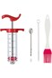 ALMEKAQUZ Plastic Meat Injector, Turkey Injector Syringe, Marinade Injector Turkey Injection Kit, M