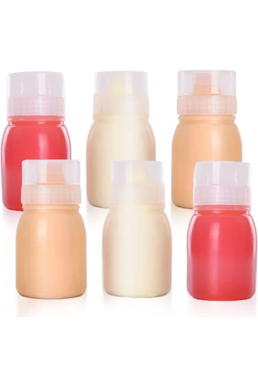 YHRY Condiment Porous Squeeze Bottles, Small Salad Dressing Container, Squeeze Bottles for Sauces,