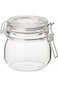 Glass Storage Jar with Lid, 0.5 L, Clear