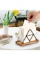 Tazweeq Napkin Holder, Freestanding Metal Paper Holder, Black Metal Wire Triangle Napkin Holder for