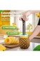 Tazweeq Pineapple Corer Slicer Peeler, Stainless Steel Eye Remover Decorator Wedger Cutter with Fru