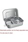 Htselere Stainless Steel Lunch Box, Leak-Proof Bento Box, Environmentally Friendly Lunch Box with 2