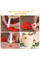 Hariendny Daisy Fondant Cutter, 4PCS Flower Plunger Cutters, 8Petals Daisy Cookie Cutter, Flower Co