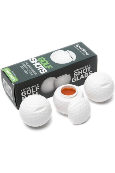 Golf Ball Shot Glass, 1.5oz Shot Glasses Golf Themed Glassware Ball Shaped Glass Golf Barware Set f