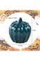 Befocus Classic Green Pumpkin Container, 3.8 x 4 Inch Halloween Candy Jar, 300 ml Capacity