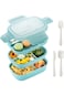 Stackable Bento Box Lunch Box,3 Layers Stackable Bento Lunch Containers for Adults &amp; Kids, Built-in