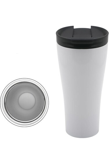 500ml Stainless Steel Vacuum Insulated Coffee Mug &ndash; Leakproof Travel Thermos Cup with Lid &ndash; Anti-Ti