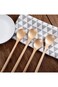 SWIUKPHE Wood Mixing Spoon, 4 Pieces Long Handle Wooden Spoons for Kitchen Stirring and Cooking, 13