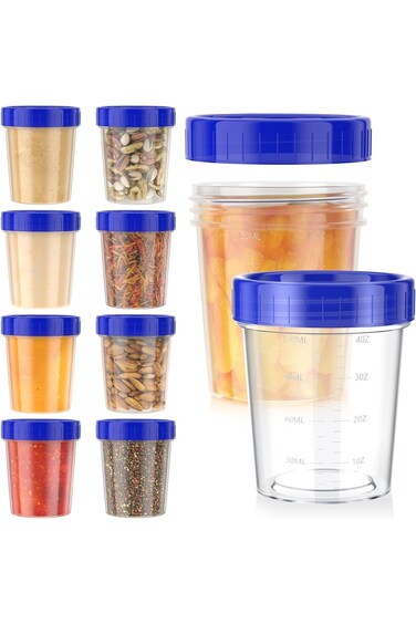 Paporich 20 Pack 4oz Salad Dressing Container to Go,Small Containers with Lids Leakproof Condiment