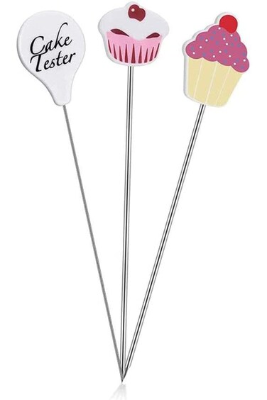 Baking Skewer 3 PCS Stainless Steel Cake Testing Needles Cake Skewer Tester