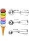 MIBRU 6cm Kitchen Ice Cream Scoop Potato Scoop Stainless Steel Spoon Ice Cream Ball Maker Kitchen A
