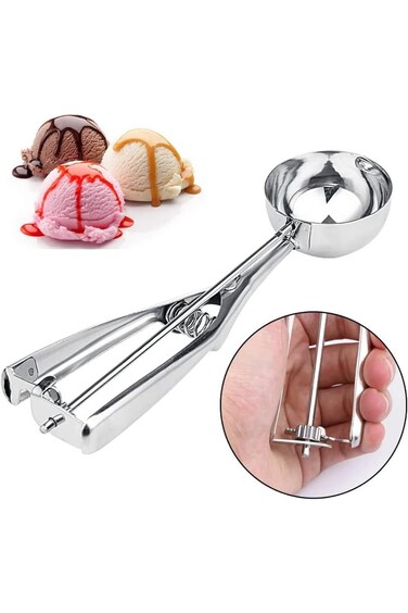 MIBRU 6cm Kitchen Ice Cream Scoop Potato Scoop Stainless Steel Spoon Ice Cream Ball Maker Kitchen A