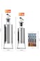 Olive Oil and Vinegar Dispenser Bottle Set, Premium Stainless Steel Glass oil and vinegar dispenser