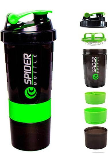 5 O' CLOCK SPORTS Spider Shaker Bottle, 600ml (Green)