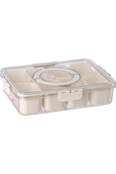 Toguma Divided Serving Tray with Lid and Handle Snack Platters Bento Boxes for Lunch Containers Sto