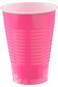 BRIGHT PINK PLASTIC CUPS 12OZ, 20PCS
