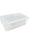 Durable and Stackable Transparent Plastic Food Container Set with Lockable Lids and Easy Grip Side