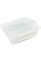 Durable and Stackable Transparent Plastic Food Container Set with Lockable Lids and Easy Grip Side