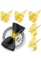 Butterfly Napkin Rings, 100Pcs Gold Paper Napkin Rings for Table Decor, Reflective Gold Creative Na