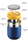 Tazweeq Oats Container, Stainless Steel Overnight Oats Jars with Lid &amp; Spoon, 800ml Yogurt Breakfas