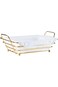 XIAOMIANYANG Bread Basket for Table With Removable Fabric Lining - Rectangular Metal Serving Basket