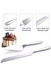 ABIN Cake Cutting Set for Wedding, Elegant Knife and Server with Thickened Stainless Steel Rounded