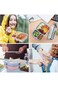 BIGTHREE&reg; 3 Compartment Lunch Box Set, 4 Pack Wheat Straw Food Storage Containers, Wheat Straw Lunc