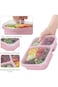 BIGTHREE&reg; 3 Compartment Lunch Box Set, 4 Pack Wheat Straw Food Storage Containers, Wheat Straw Lunc