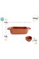LUKSYOL Handmade Terracotta Rectangular Oven Tray - Authentic Mexican Pottery for Tajine, Moroccan,